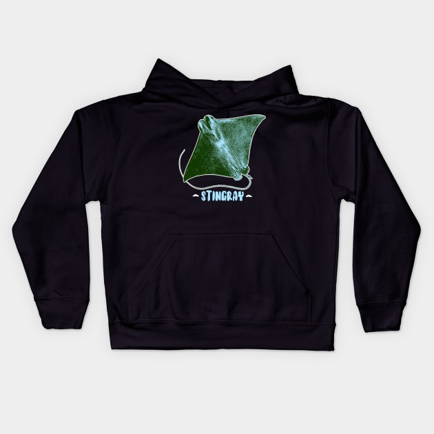 Stingray | Oceanography Sea Animal Marine Life Kids Hoodie by encycloart